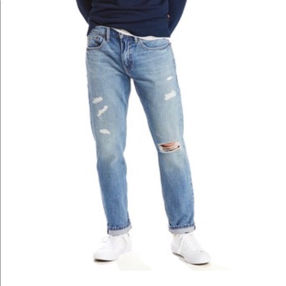 levi's 502 ripped jeans